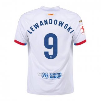 Camisola Barcelona Jogador Lewandowski 2º 2023-2024