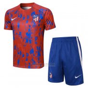 Fato de Treino Atletico Madrid Manga Curta 2023-2024 Vermelho - Calcas Curta