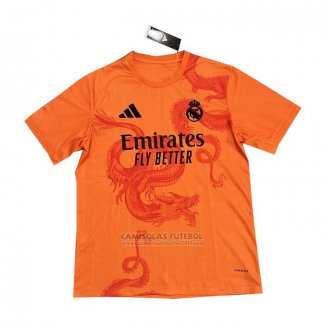 Tailandia Camisola Real Madrid Dragon 2024-2025 Laranja