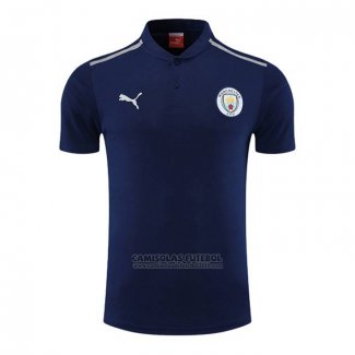 Camisola Polo del Manchester City 2022-2023 Azul Marino