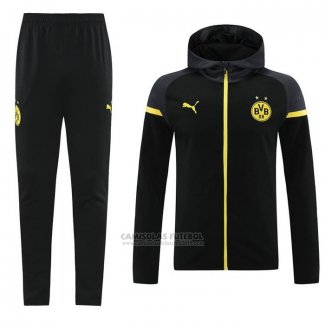 Fato de Treino Hoodie Dortmund 2024-2025 Preto