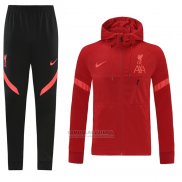 Fato de Treino Hoodie Liverpool 2021-2022 Vermelho
