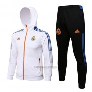 Fato de Treino Hoodie Real Madrid 2021-2022 Branco