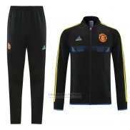Jaqueta de Treinamento Manchester United 2021-2022 Preto Y Azul