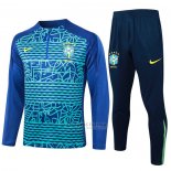 Sueter de Treinamento Brasil 2024-2025 Azul Y Verde