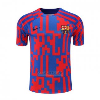 Camisola de Treinamento Barcelona 2022-2023 Vermelho Y Azul