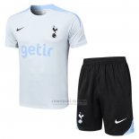 Fato de Treino Tottenham Hotspur Manga Curta 2024-2025 Cinza - Calcas Curta
