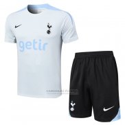 Fato de Treino Tottenham Hotspur Manga Curta 2024-2025 Cinza - Calcas Curta