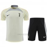 Fato de Treino Tottenham Hotspur Manga Curta 2022-2023 Beige - Calcas Curta