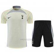 Fato de Treino Tottenham Hotspur Manga Curta 2022-2023 Beige - Calcas Curta