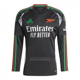 Camisola Arsenal 2º Manga Comprida 2024-2025