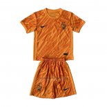 Camisola Franca Goleiro Crianca 2024 Laranja