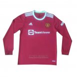 Camisola Manchester United 1º Manga Comprida 2021-2022