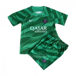 Camisola Paris Saint-Germain Goleiro Crianca 2023-2024 Verde