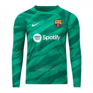 Camisola Barcelona Goleiro Manga Comprida 2023-2024 Verde