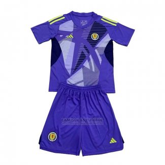 Camisola Escocia Goleiro Crianca 2024 Azul