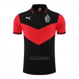 Camisola Polo del AC Milao 2022-2023 Preto Y Vermelho