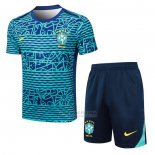 Fato de Treino Brasil Manga Curta 2024-2025 Verde - Calcas Curta