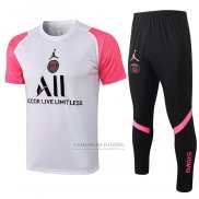 Fato de Treino Paris Saint-Germain Jordan Manga Curta 2021-2022 Branco