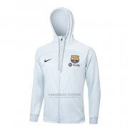 Jaqueta Hoodie Barcelona 2023-2024 Branco