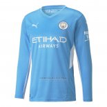Camisola Manchester City 1º Manga Comprida 2021-2022