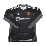 Camisola Manchester United Goleiro Manga Comprida 2021-2022 Preto