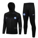 Fato de Treino Hoodie Inter de Milao Crianca 2024-2025 Preto