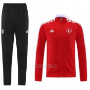 Jaqueta de Treinamento Manchester United 2021-2022 Vermelho