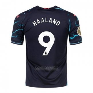 Camisola Manchester City Jogador Haaland 3º 2023-2024