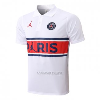 Camisola Polo Paris Saint-Germain Jordan 2022-2023 Branco