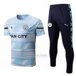 Fato de Treino Manchester City Manga Curta 2022 Azul