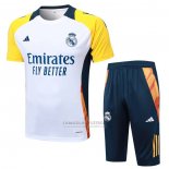 Fato de Treino Real Madrid Manga Curta 2024-2025 Branco - Calcas Curta