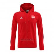 Jaqueta Hoodie Arsenal 2022-2023 Vermelho