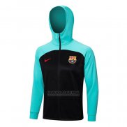 Jaqueta Hoodie Barcelona 2022-2023 Azul Y Preto