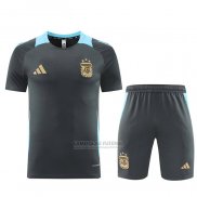 Fato de Treino Argentina Manga Curta 2024-2025 Cinza - Calcas Curta