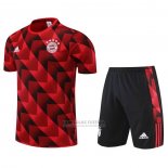 Fato de Treino Bayern de Munique Manga Curta 2022-2023 Vermelho - Calcas Curta
