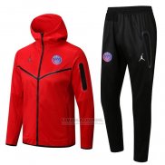 Fato de Treino Hoodie Paris Saint-Germain Jordan 2022-2023 Vermelho