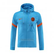 Jaqueta Hoodie Chelsea 2021-2022 Azul