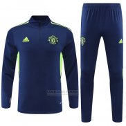 Sueter de Treinamento Manchester United 2022-2023 Azul Y Verde