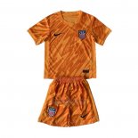 Camisola Estados Unidos Goleiro Crianca 2024 Laranja