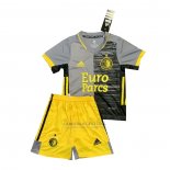 Camisola Feyenoord 2º Crianca 2021-2022 Cinza