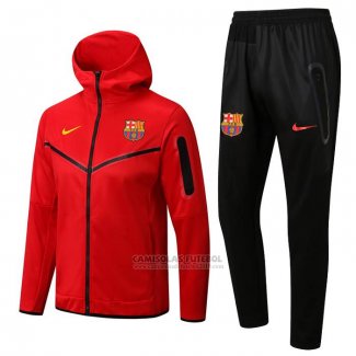 Fato de Treino Hoodie Barcelona 2022-2023 Vermelho