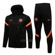 Fato de Treino Hoodie Chelsea 2021-2022 Preto