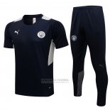 Fato de Treino Manchester City Manga Curta 2021-2022 Azul