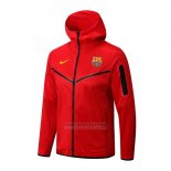 Jaqueta Hoodie Barcelona 2022-2023 Vermelho