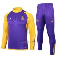 Sueter de Treinamento Real Madrid Crianca 2023-2024 Purpura