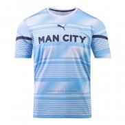 Camisola Pre-jogo Manchester City 2022 Azul