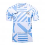 Camisola Pre Match del Manchester City 2022 Azul Y Branco