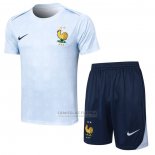 Fato de Treino Franca Manga Curta 2024-2025 Azul Claro - Calcas Curta