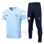 Fato de Treino Manchester City Manga Curta 2022-2023 Azul